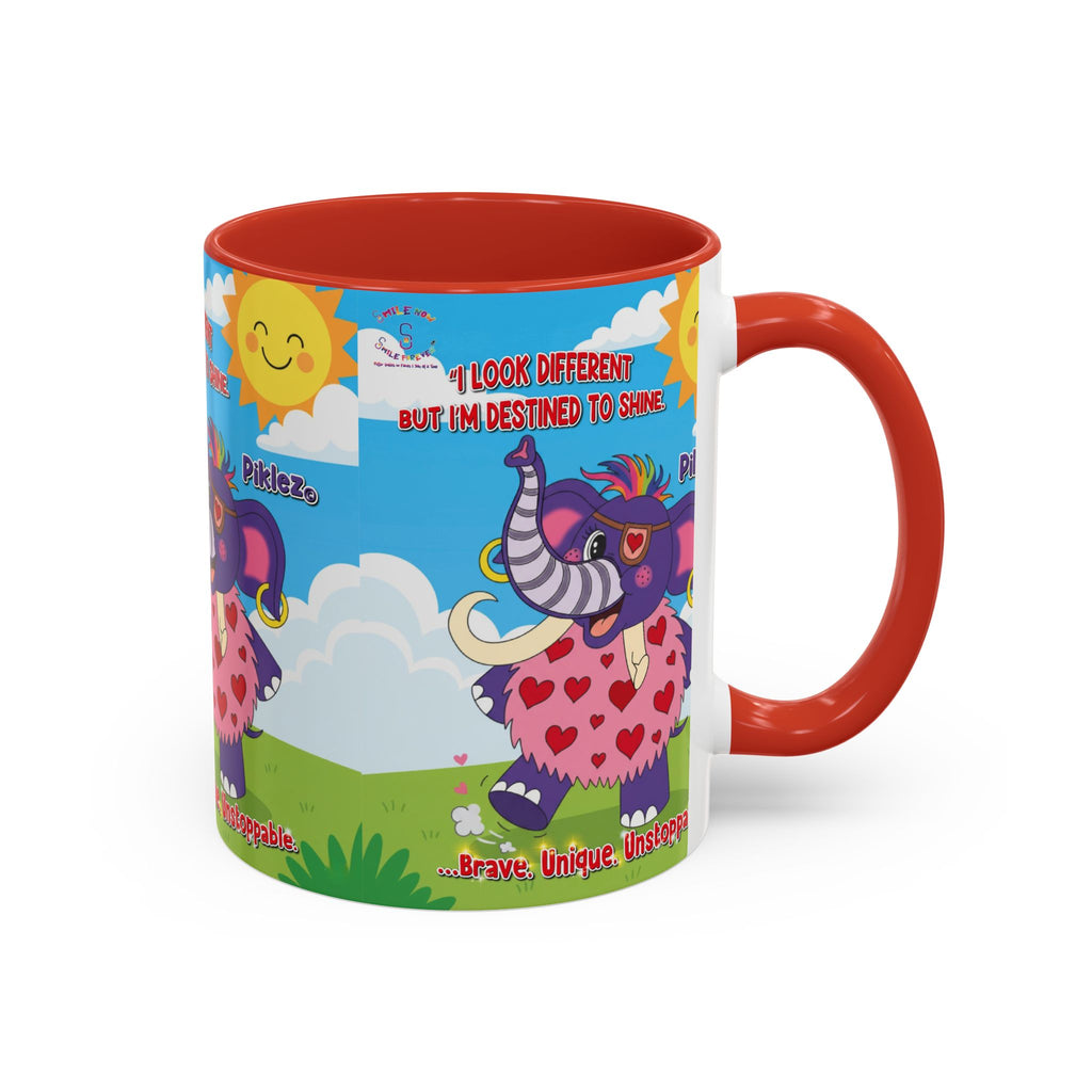 Piklez™ Accent Coffee Mug (11oz, 15oz) – “Destined to Shine” | Smile Universe Collection