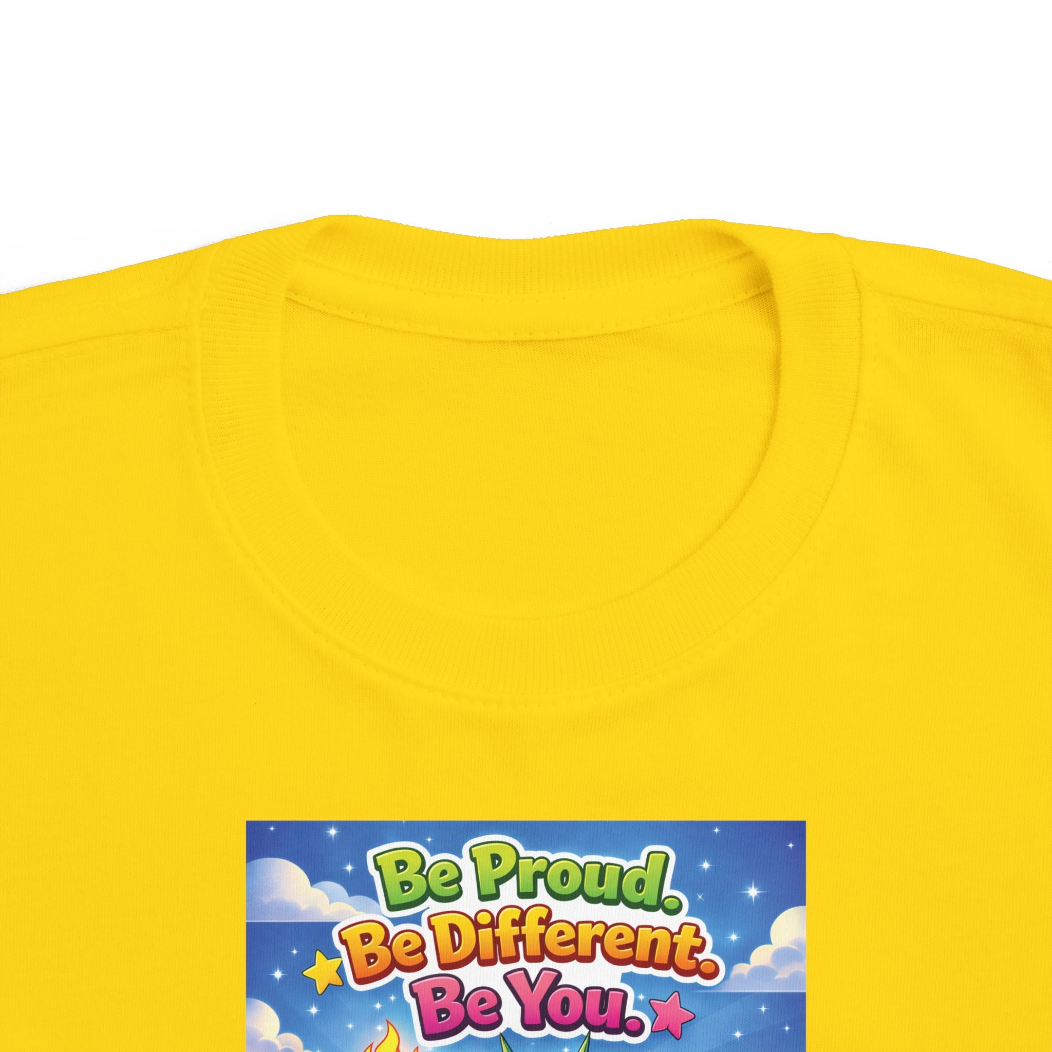 TuBz™ "Be Proud. Be Different. Be You." Kids T-Shirt - Inspirational Graphic Tee