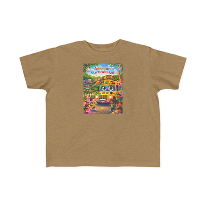 Lani™ Toddler's Fine Jersey Tee – "Adventure Starts With Us!" Graphic