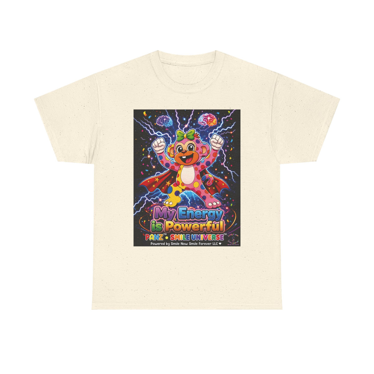 Panz™ Unisex Heavy Cotton™ Tee For Adult – "My Energy is Powerful" Graphic Tee | Smile Universe Collection