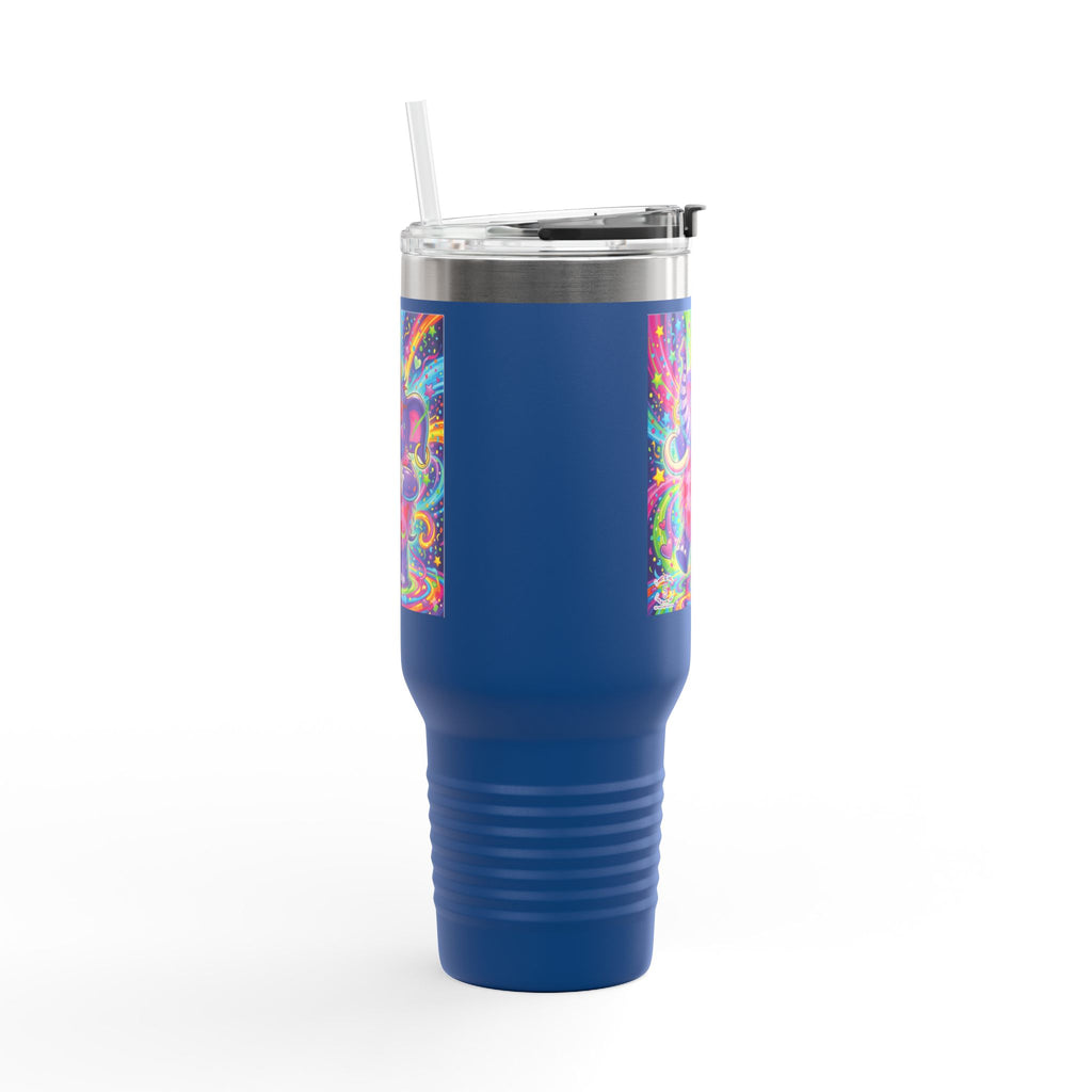 Piklez™ 40oz Insulated Travel Mug – "Born to Celebrate!" Graphic | Smile Universe Collection
