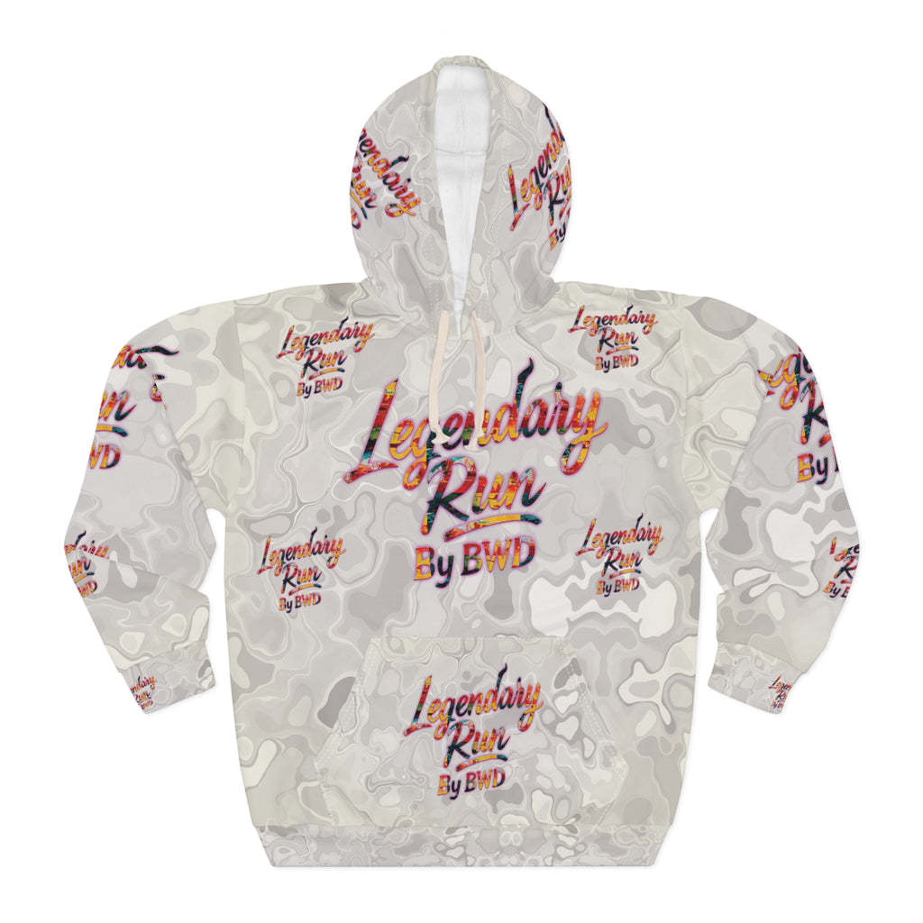 Legendary Run All-Over Print Hoodie — Pullover