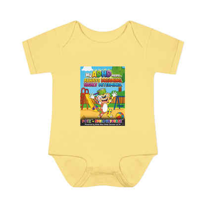 Potz™ Infant Baby Rib Bodysuit – "My ADHD Means Always Dreaming, Highly Determined" Graphic Onesie | Smile Universe Collection