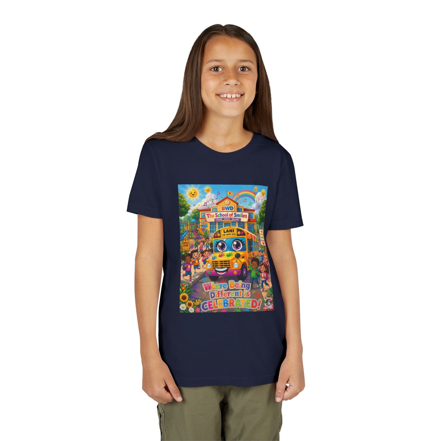 Lani™ Youth Short Sleeve Tee – "Where Being Different is CELEBRATED!" Graphic Shirt