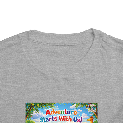 Lani™ Toddler Short Sleeve Tee – "Adventure Starts With Us!" Graphic