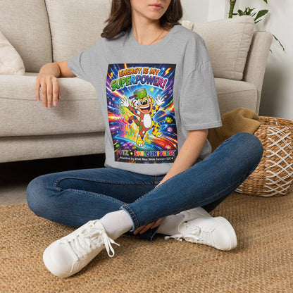 Potz™ Unisex Softstyle T-Shirt – "Energy is My Superpower!" Graphic Tee | Smile Universe Collection