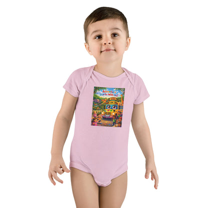 Lani™ Baby Short Sleeve Onesie® – "Adventure Starts With Us!" Graphic
