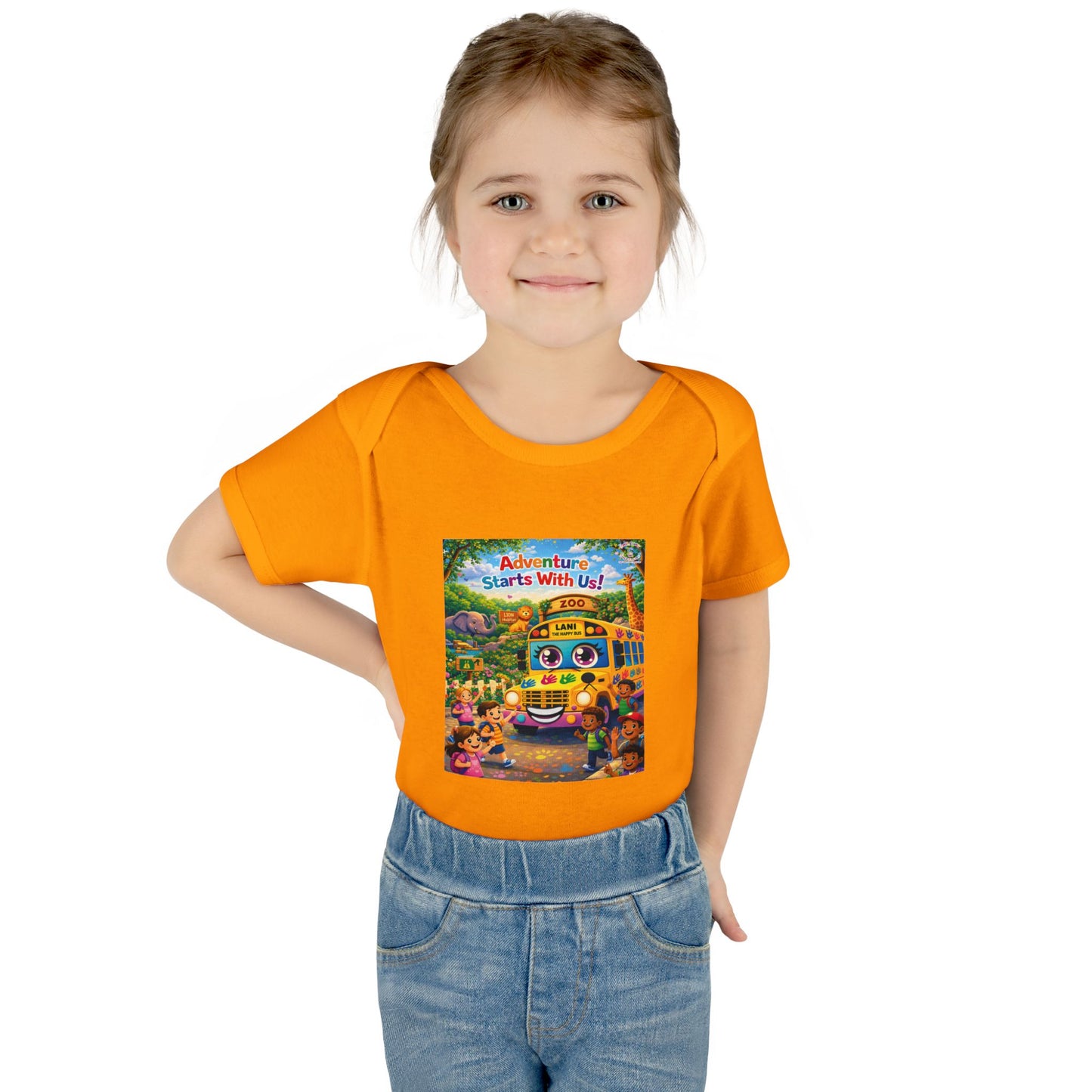 Lani™ Infant Baby Rib Bodysuit – "Adventure Starts With Us!" Graphic