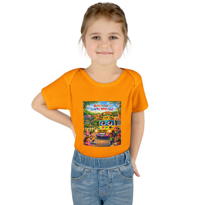 Lani™ Infant Baby Rib Bodysuit – "Adventure Starts With Us!" Graphic