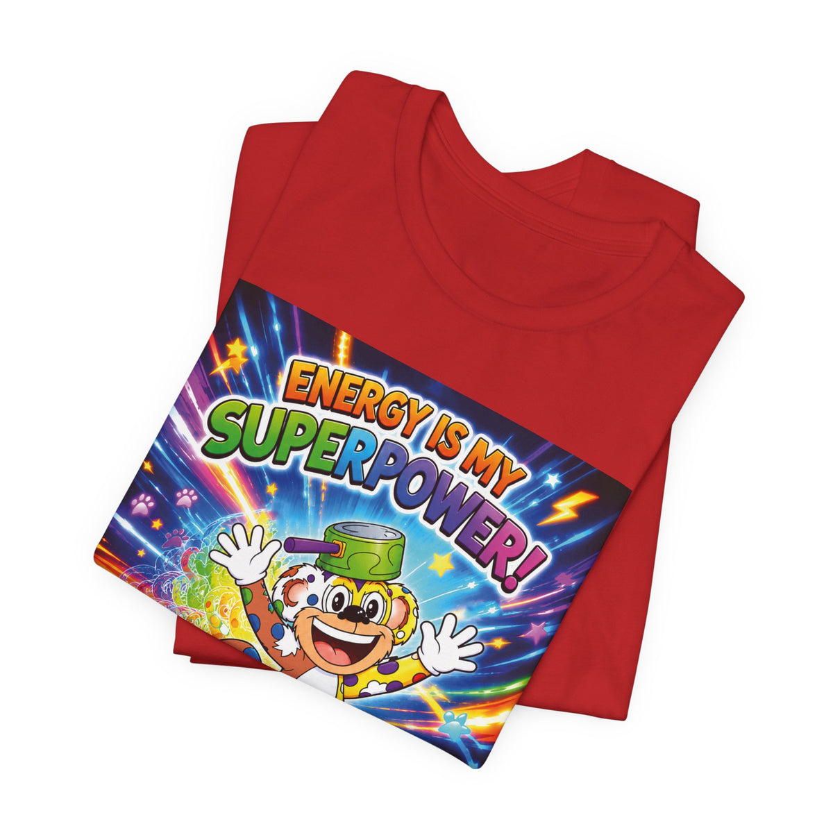 Potz™ Unisex Jersey Short Sleeve Tee – "Energy is My Superpower!" Graphic Tee | Smile Universe Collection