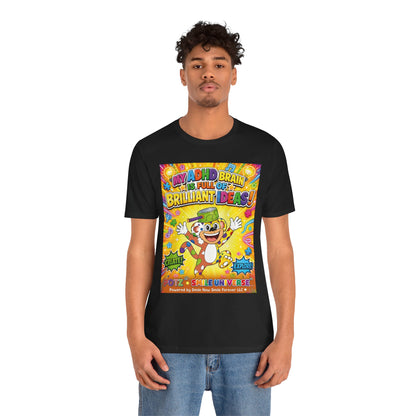 Potz™ Unisex Jersey Short Sleeve Tee – "My ADHD Brain is Full of Brilliant Ideas!" Graphic Tee | Smile Universe Collection