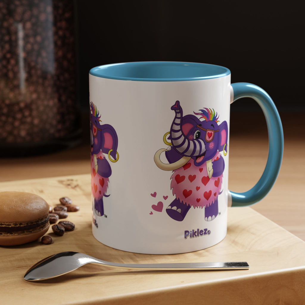 Piklez™ Accent Coffee Mug (11oz & 15oz) – "Full of Love!" Graphic | Smile Universe Collection