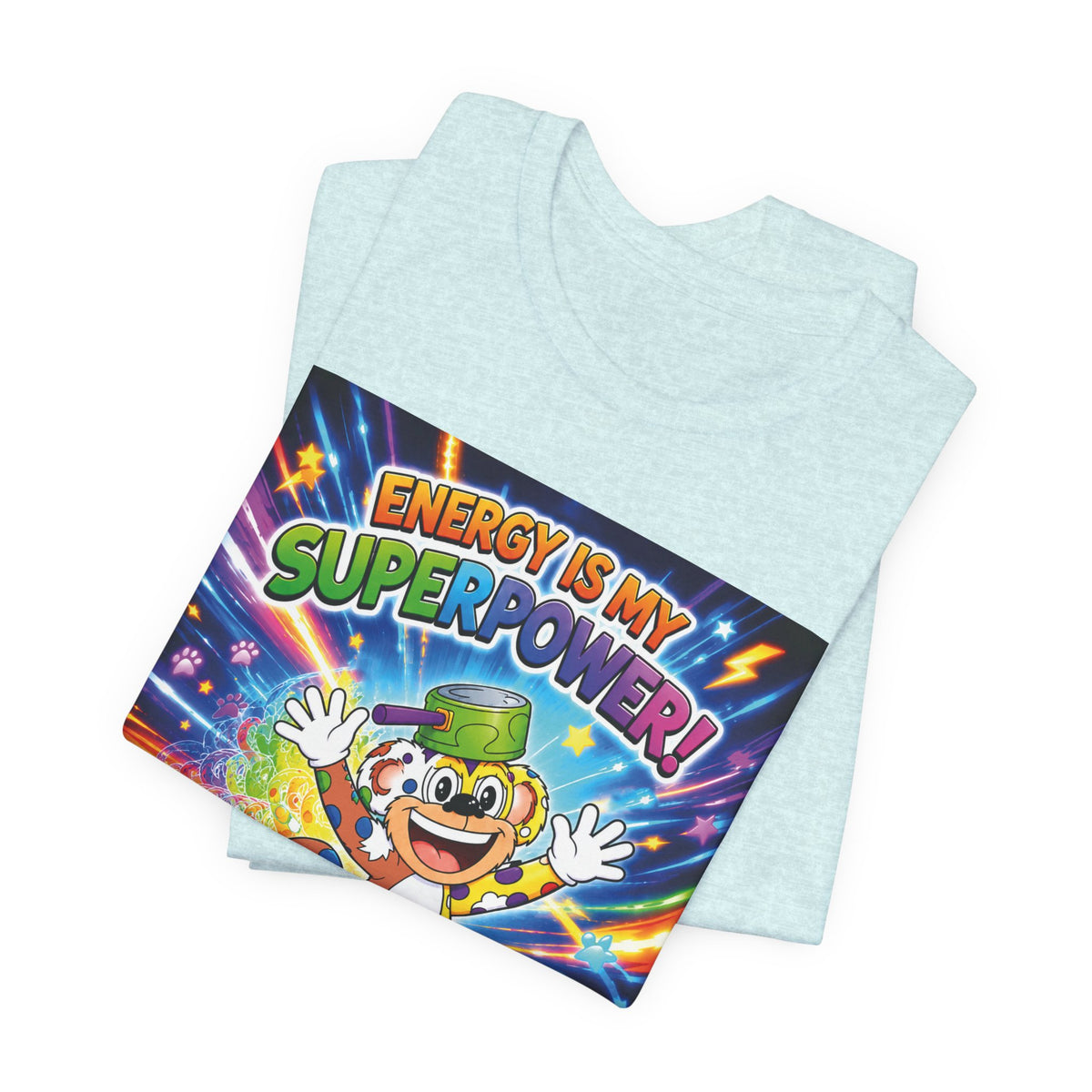 Potz™ Unisex Jersey Short Sleeve Tee – "Energy is My Superpower!" Graphic Tee | Smile Universe Collection