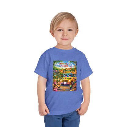 Lani™ Toddler Short Sleeve Tee – "Adventure Starts With Us!" Graphic