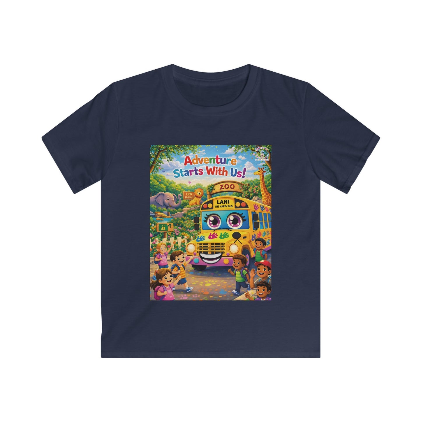 Lani™ Kids Softstyle Tee – "Adventure Starts With Us!" Graphic