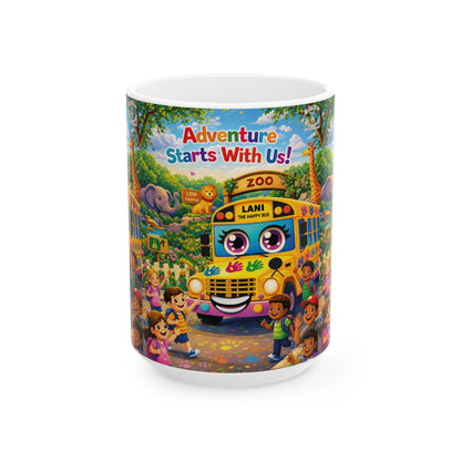 Lani™ Ceramic Mug (11oz & 15oz) – "Adventure Starts With Us!" Graphic