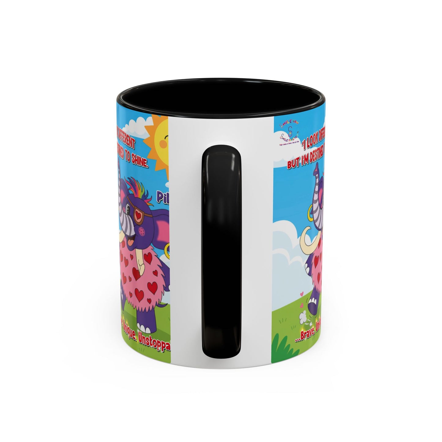 Piklez™ Accent Coffee Mug (11oz, 15oz) – “Destined to Shine” | Smile Universe Collection