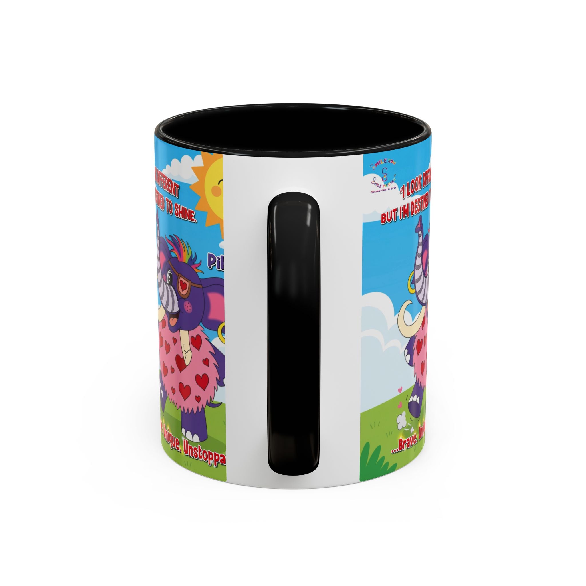 Piklez™ Accent Coffee Mug (11oz, 15oz) – “Destined to Shine” | Smile Universe Collection