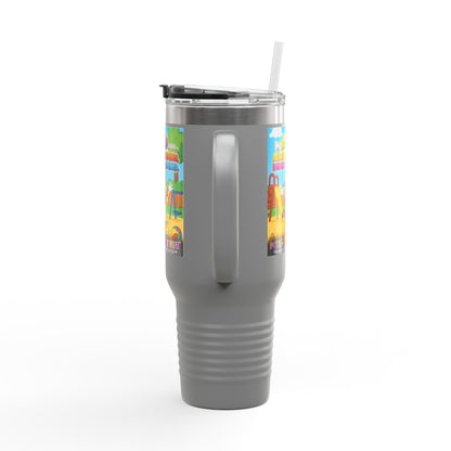 Potz™ Insulated Travel Mug 40oz – "My ADHD Means Always Dreaming, Highly Determined" Graphic Tumbler | Smile Universe Collection