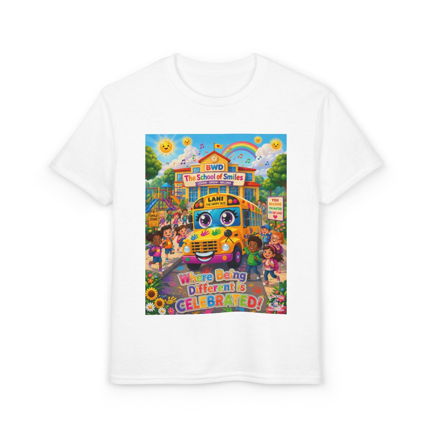 Lani™ Youth DryBlend® T-Shirt – "Where Being Different is CELEBRATED!" Graphic Shirt