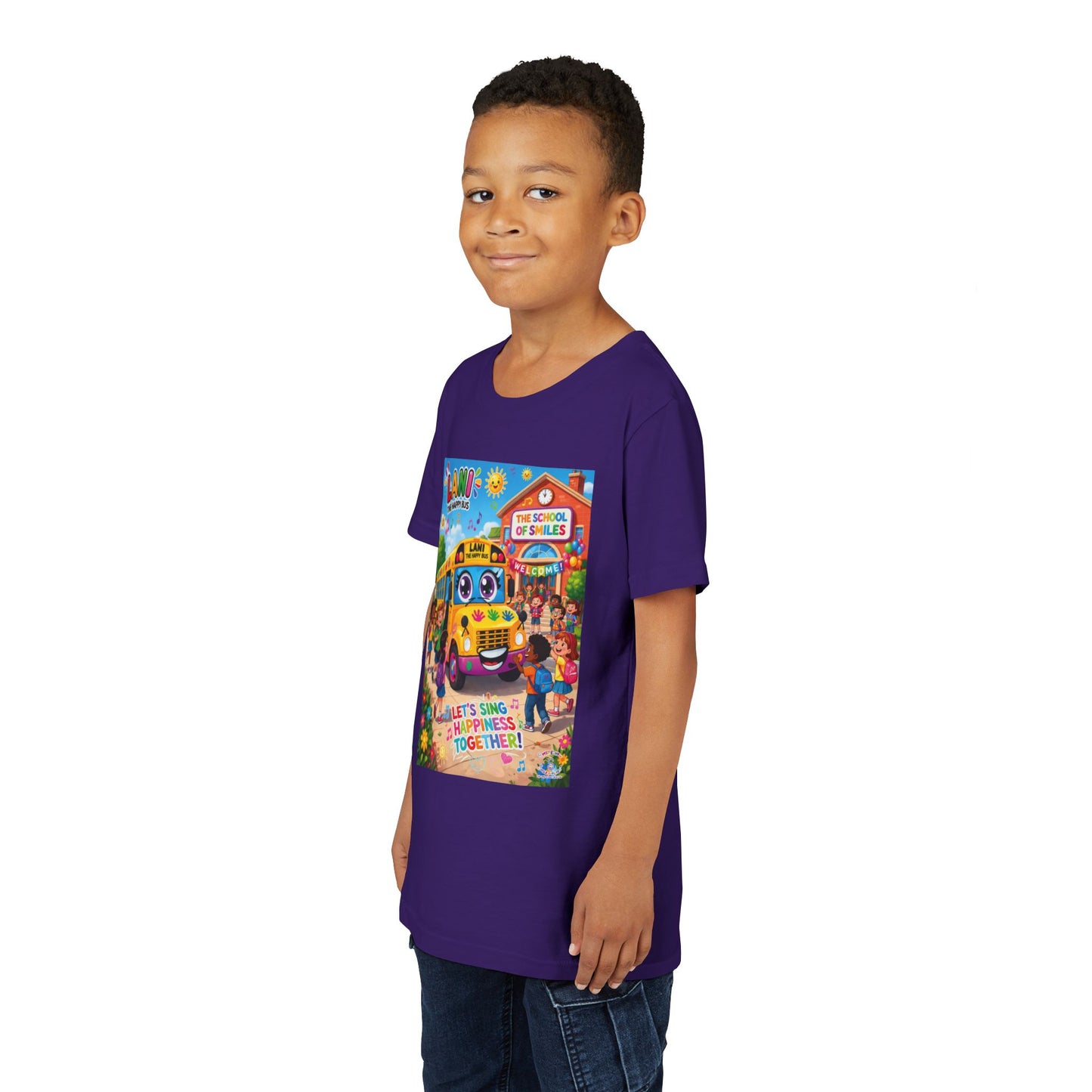 Lani™ Youth Short Sleeve Tee – "Let's Sing Happiness Together!" Graphic