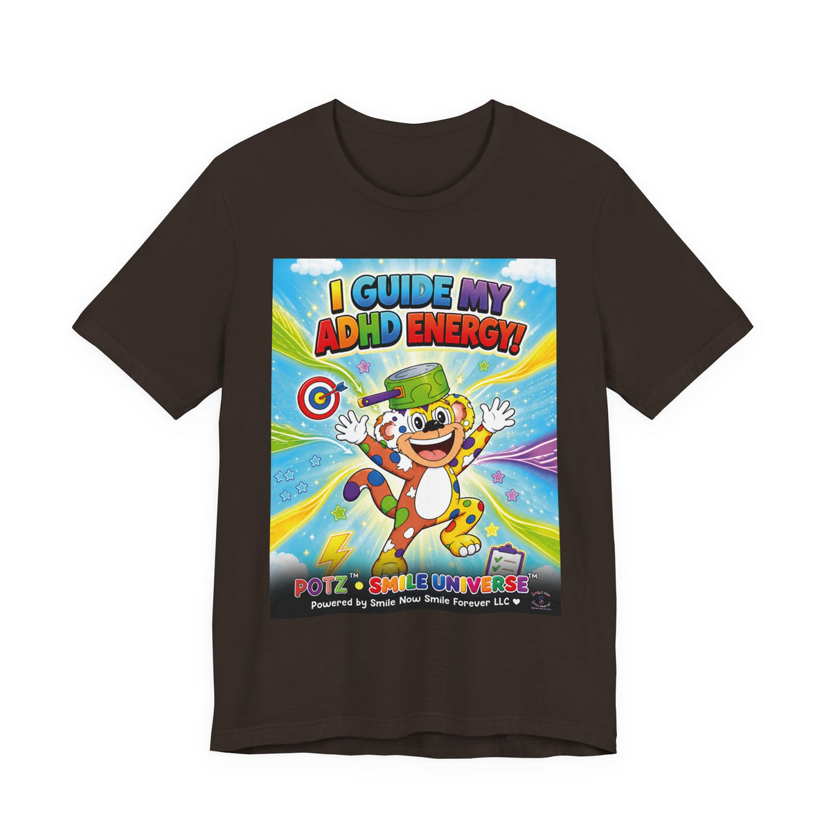Potz™ Unisex Jersey Short Sleeve Tee – "I Guide My ADHD Energy!" Graphic Tee | Smile Universe Collection