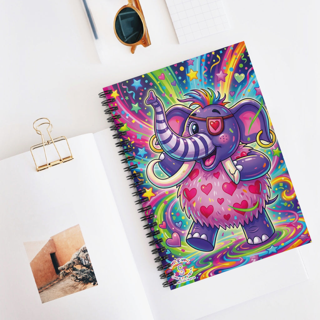 Piklez™ Spiral Notebook – Ruled Line | "Born to Celebrate!" Graphic | Smile Universe Collection