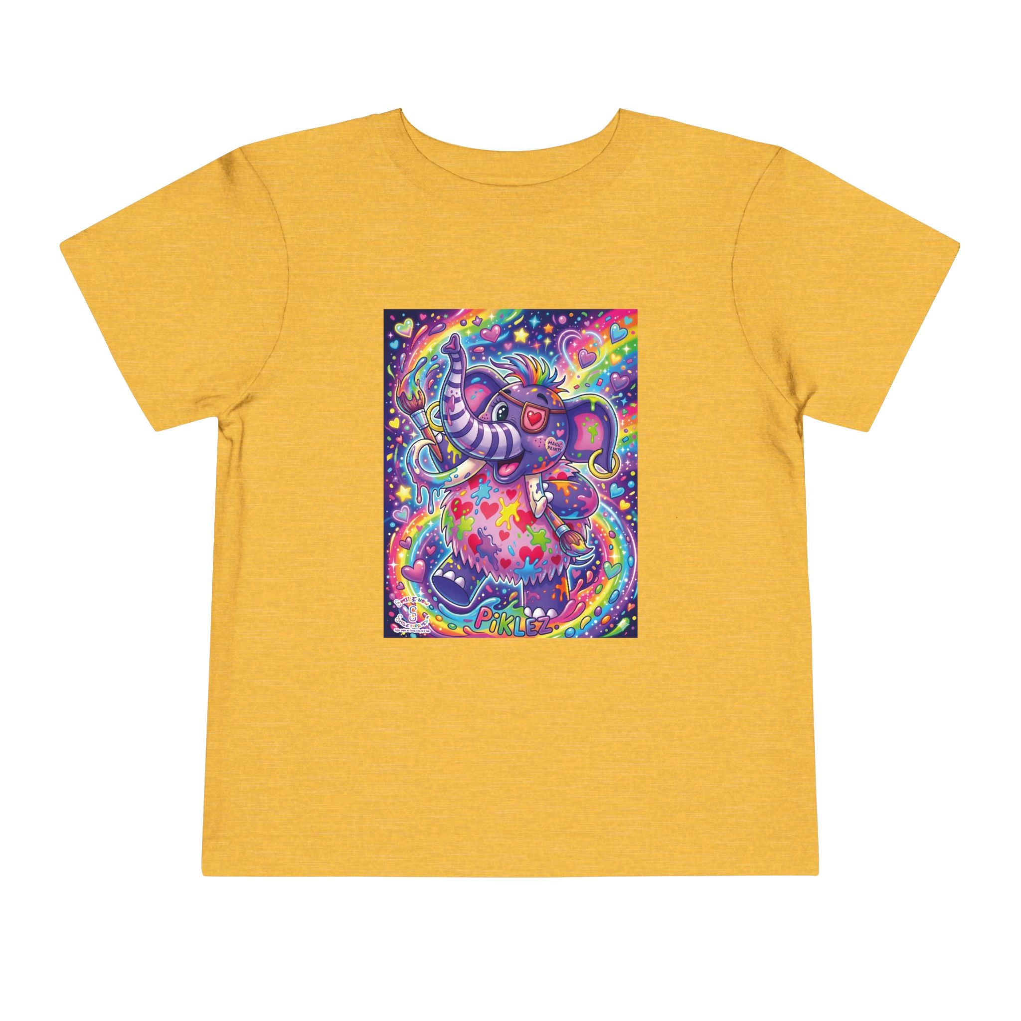 Piklez™ Toddler Short Sleeve Tee – "Magic Paint!" Graphic Shirt | Smile Universe Collection