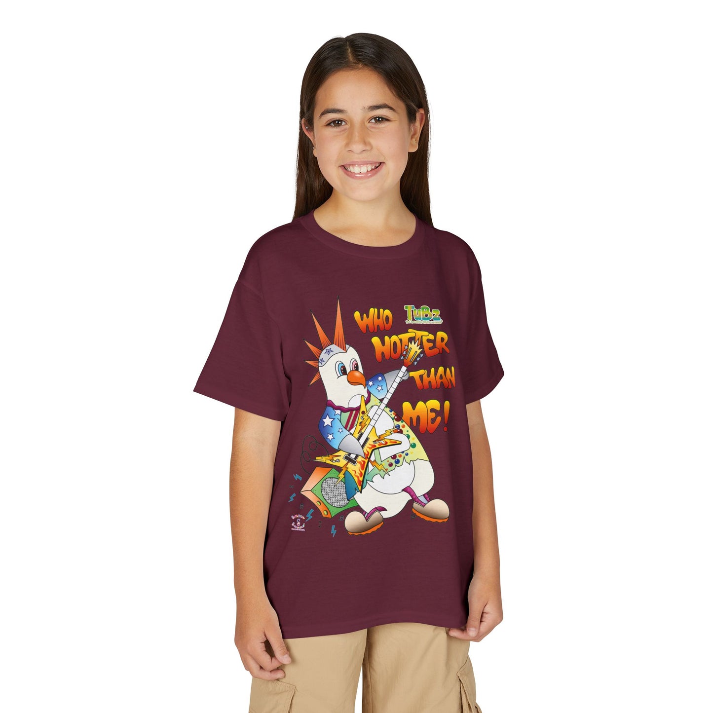 TuBz™ Rockstar Kids T-Shirt - "Who Hotter Than Me!" Graphic Tee | Smile Universe TuBz4Kidz Collection