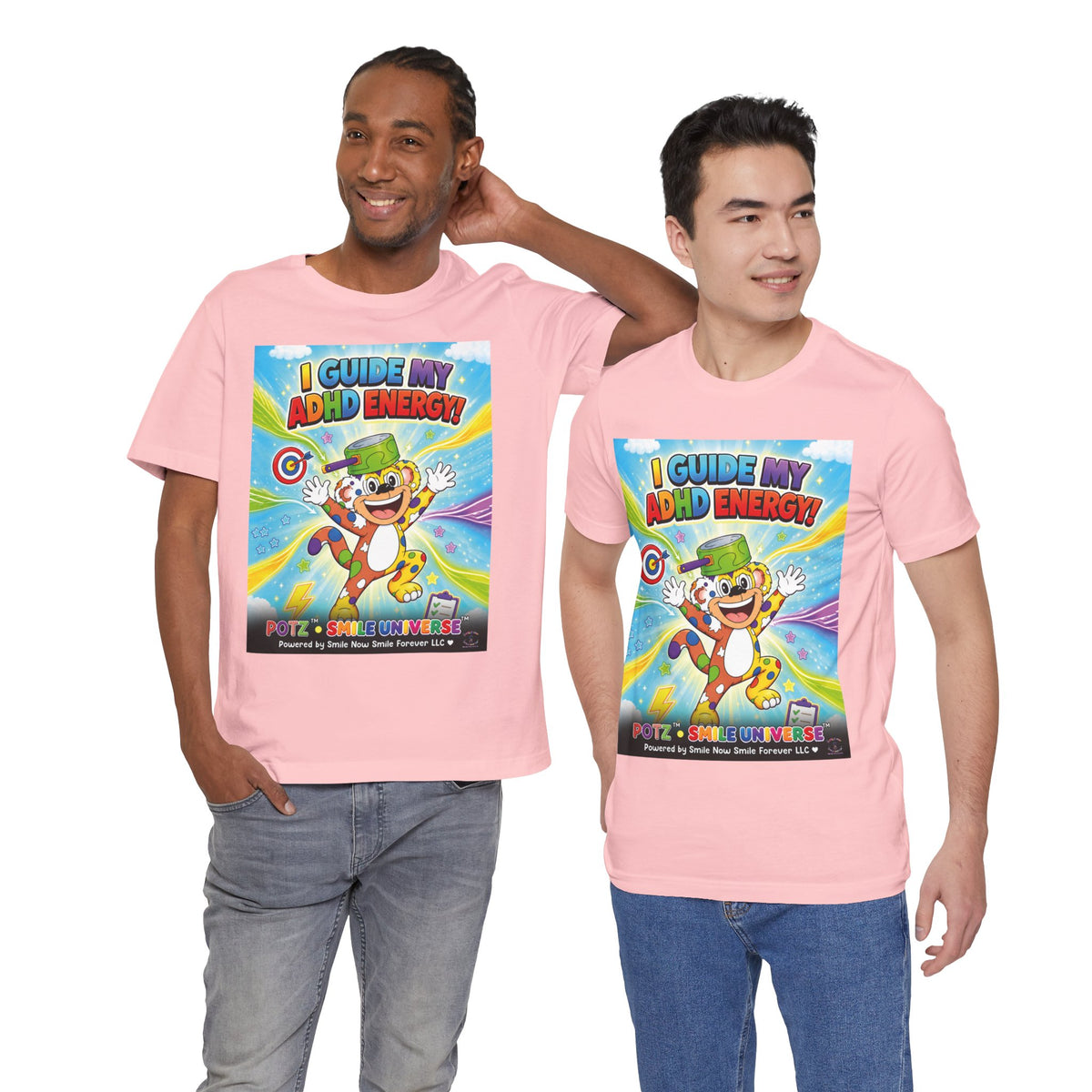 Potz™ Unisex Jersey Short Sleeve Tee – "I Guide My ADHD Energy!" Graphic Tee | Smile Universe Collection