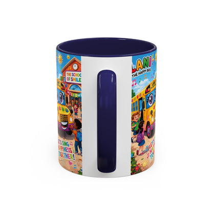 Lani™ Accent Coffee Mug (11oz & 15oz) – "Let's Sing Happiness Together!" Graphic