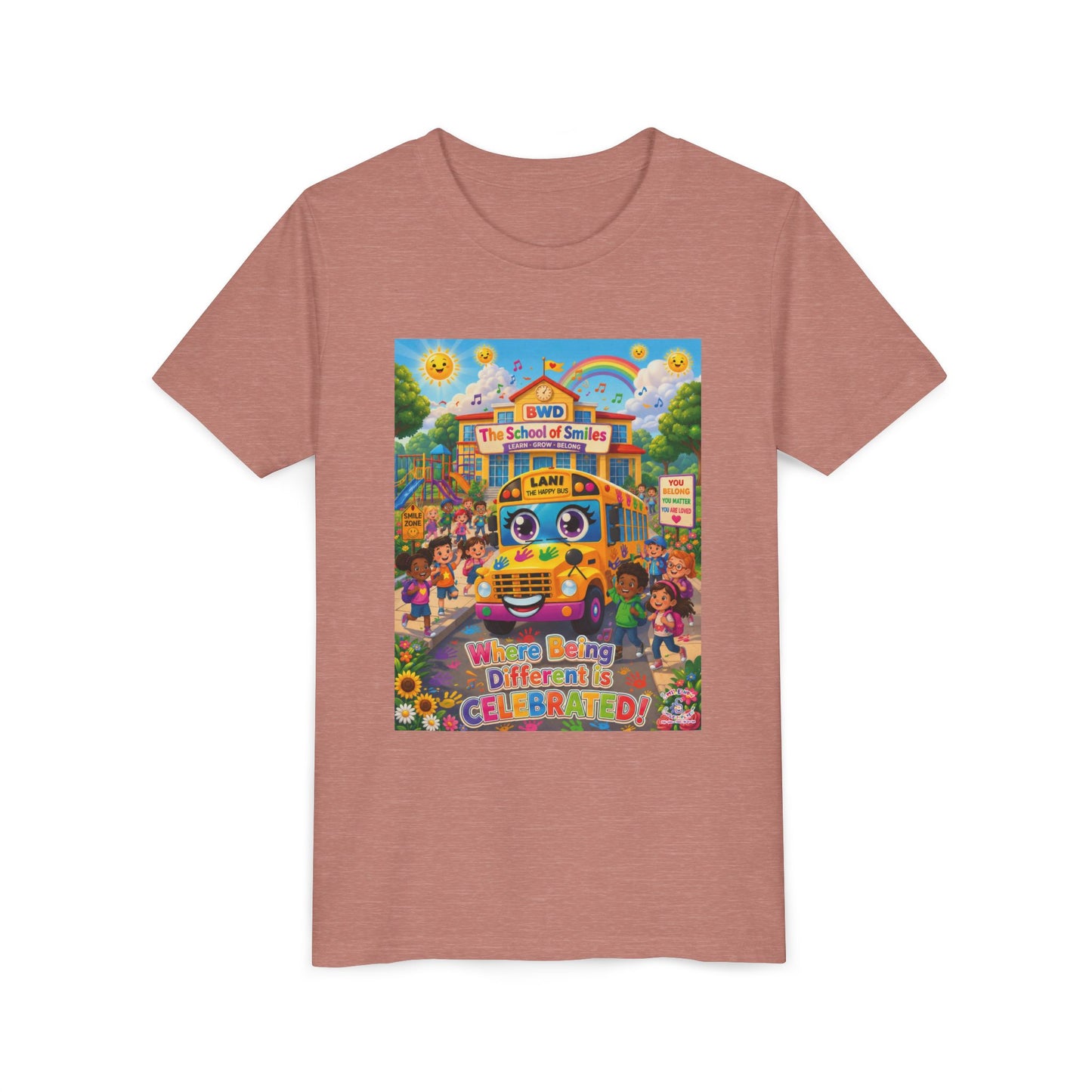 Lani™ Youth Short Sleeve Tee – "Where Being Different is CELEBRATED!" Graphic Shirt