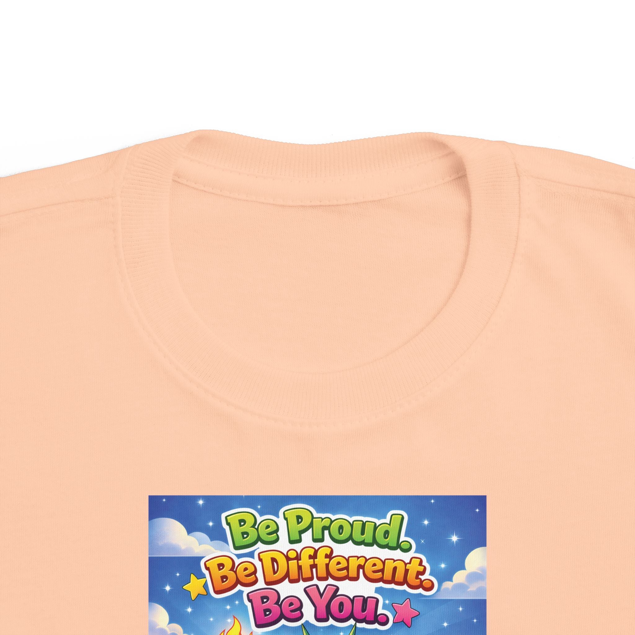 TuBz™ "Be Proud. Be Different. Be You." Kids T-Shirt - Inspirational Graphic Tee