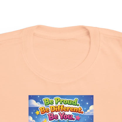 TuBz™ "Be Proud. Be Different. Be You." Kids T-Shirt - Inspirational Graphic Tee