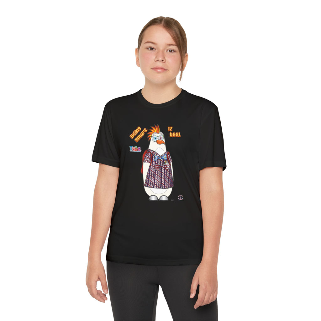 TuBz™ "Being Smart Iz Kool" Youth Competitor T- Shirt - Character Dress-Up Graphic Tee