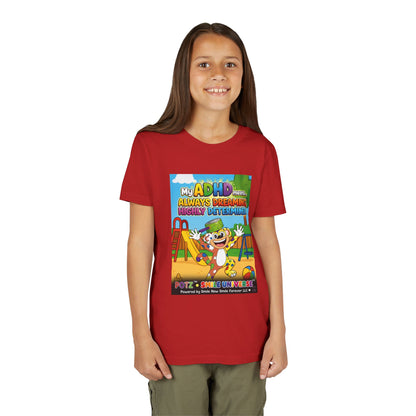 Potz™ Youth Short Sleeve Tee – "My ADHD Means Always Dreaming, Highly Determined" Graphic Tee | Smile Universe Collection