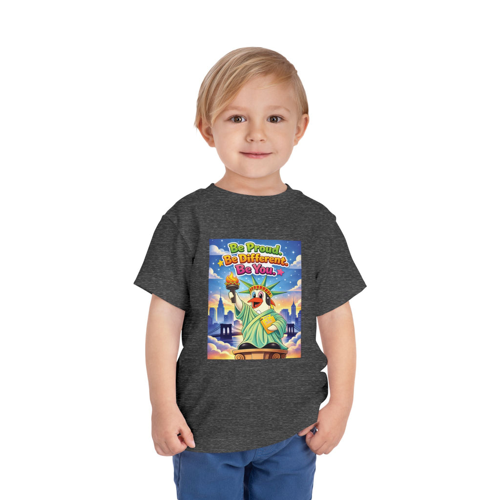 TuBz™ "Be Proud. Be Different. Be You." Toddler T- Shirt - Inspirational Kids Tee