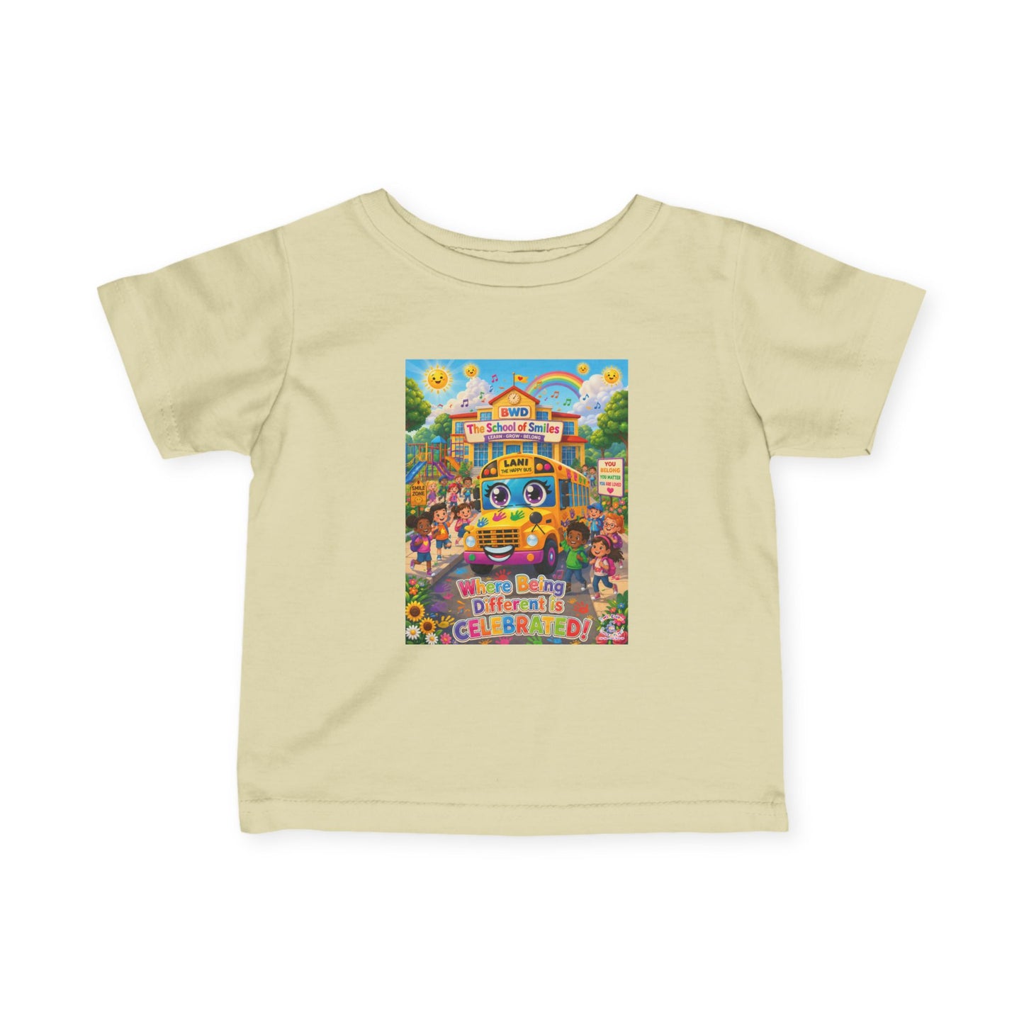 Lani™ Infant Fine Jersey Tee – "Where Being Different is CELEBRATED!" Graphic Shirt