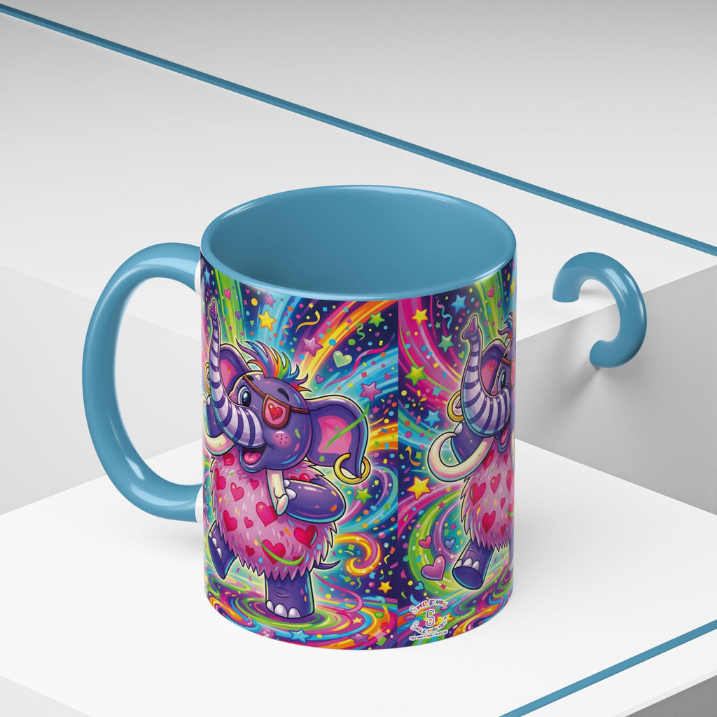 Piklez™ 11oz, 15oz Accent Coffee Mug – "Born to Celebrate!" Graphic | Smile Universe Collection