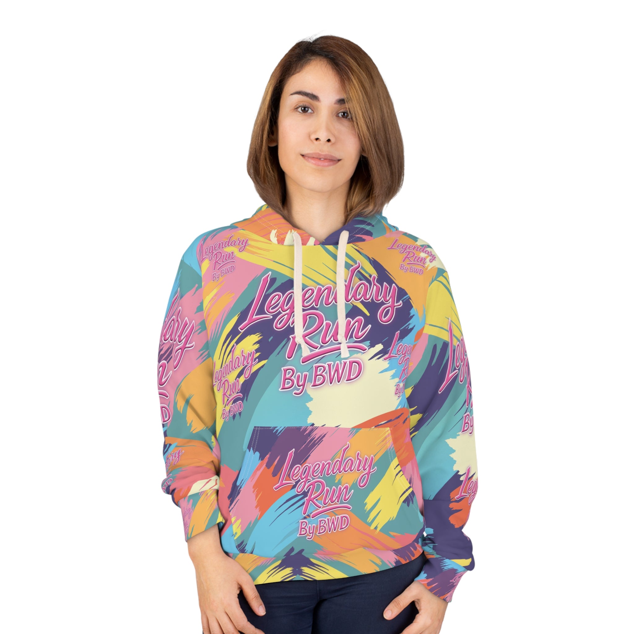 Legendary Run All-Over Print Hoodie — Pullover