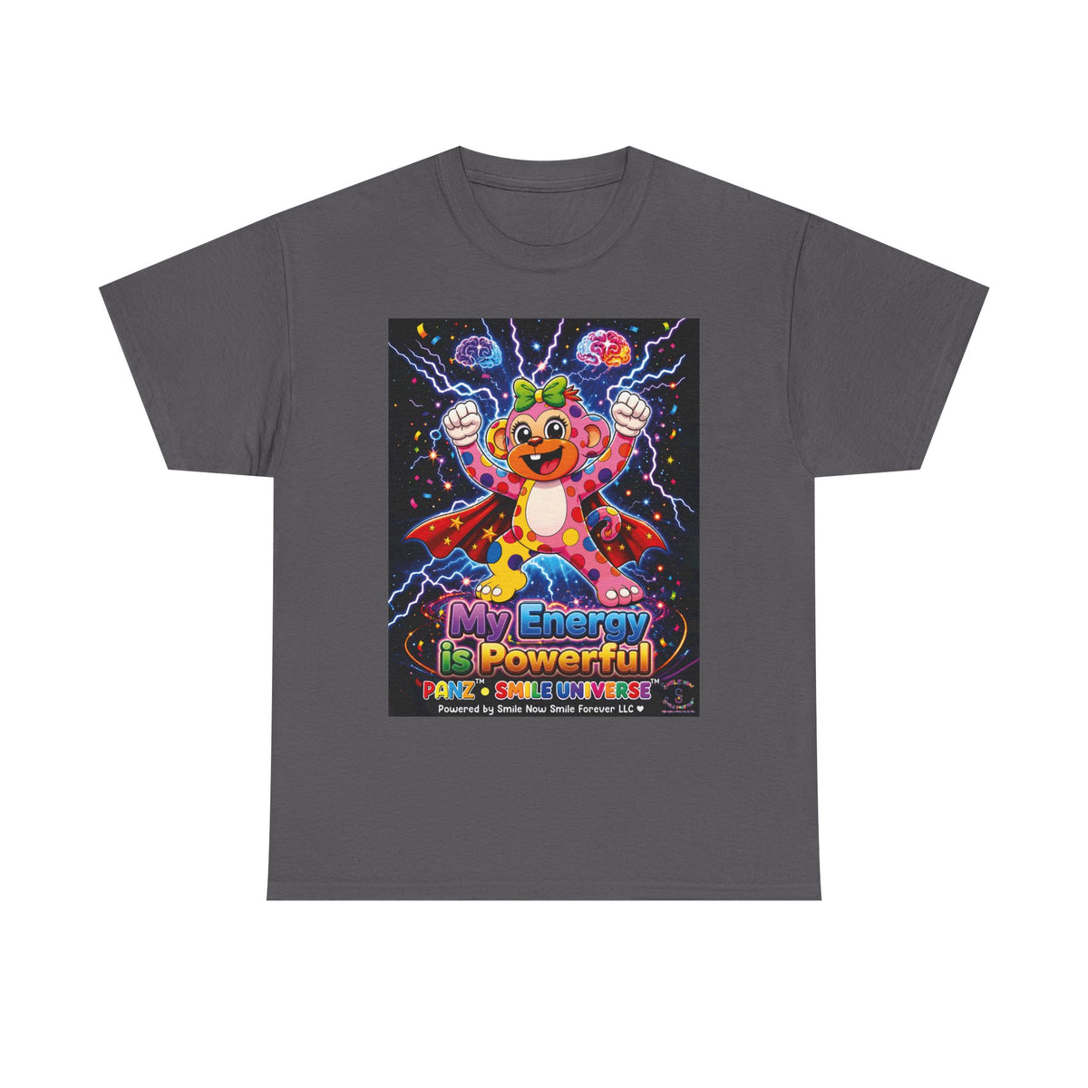 Panz™ Unisex Heavy Cotton™ Tee For Adult – "My Energy is Powerful" Graphic Tee | Smile Universe Collection