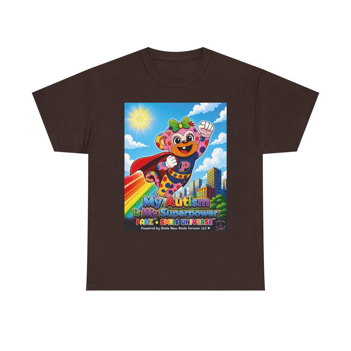 Panz™ Unisex Heavy Cotton™ Tee – "My Autism is My Superpower" Graphic | Smile Universe Collection