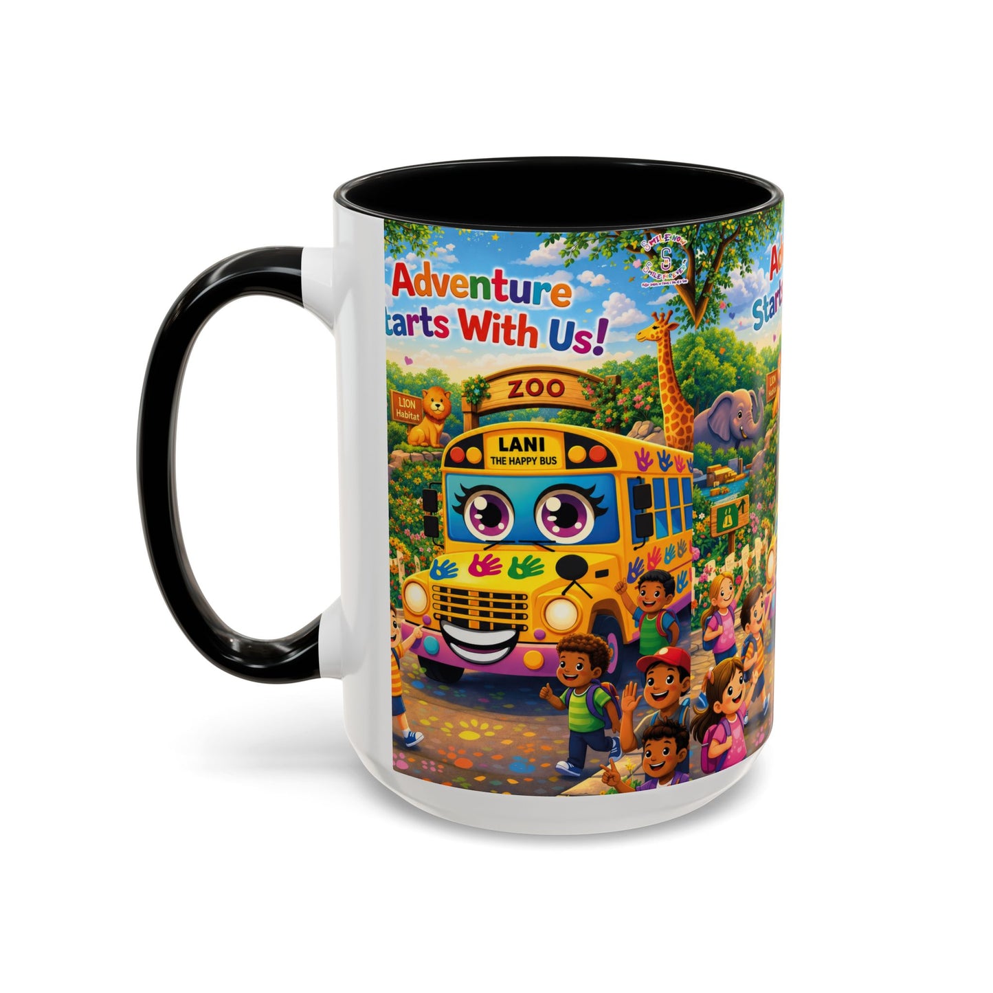 Lani™ Accent Coffee Mug (11oz & 15oz) – "Adventure Starts With Us!" Graphic