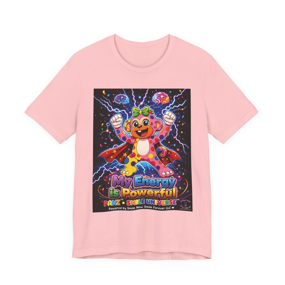 Panz™ Unisex Jersey Short Sleeve Tee For Adult– "My Energy is Powerful" Graphic Tee | Smile Universe Collection
