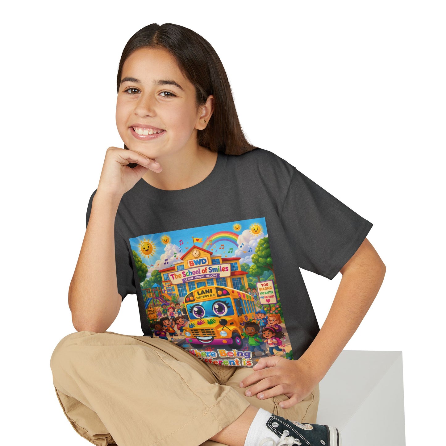 Lani™ Youth DryBlend® T-Shirt – "Where Being Different is CELEBRATED!" Graphic Shirt