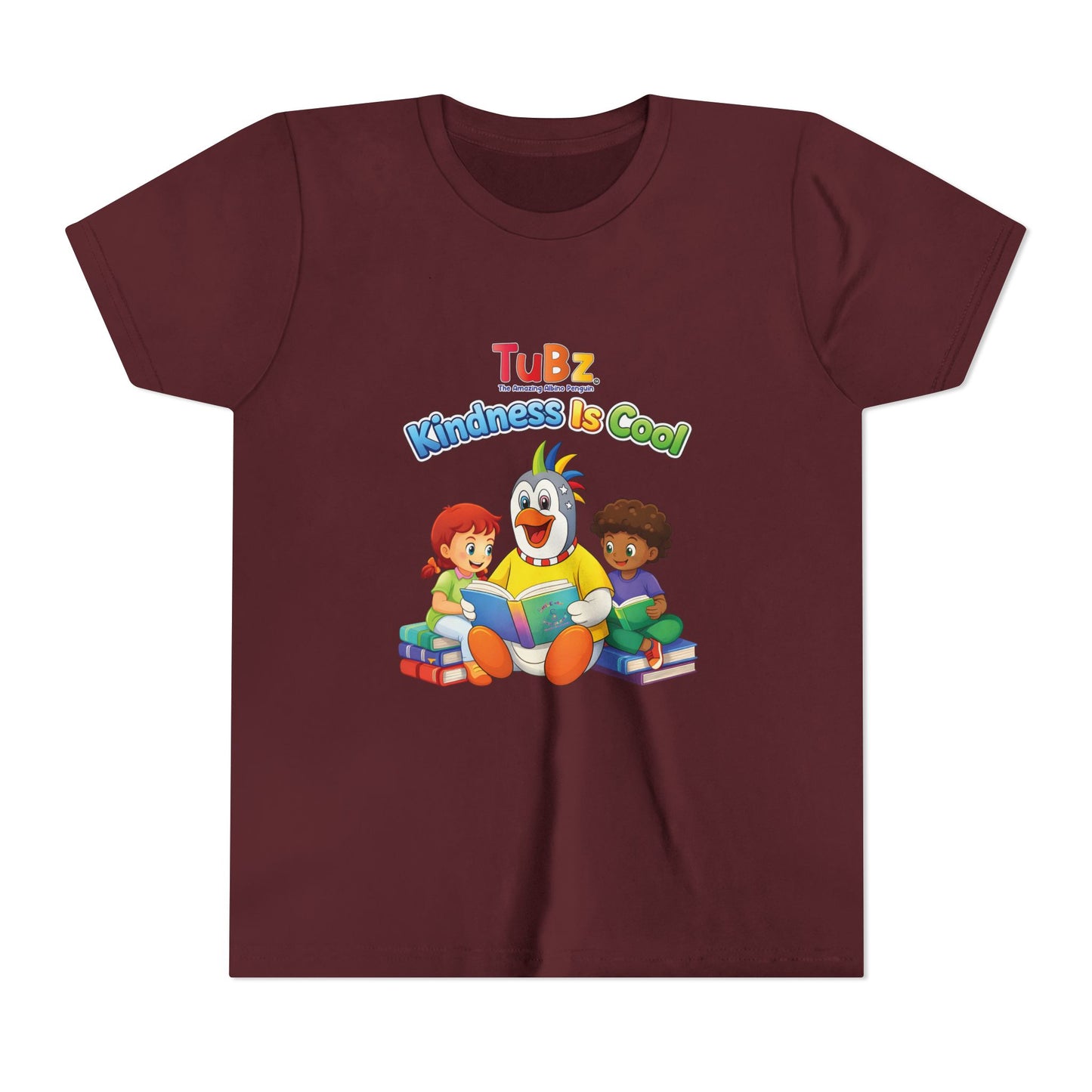 TuBz™ "Kindness Is Cool" Kids T-Shirt - Positive Message Graphic Tee | Smile Universe TuBz4Kidz