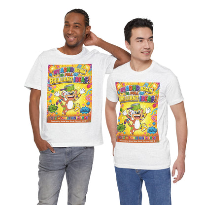 Potz™ Unisex Jersey Short Sleeve Tee – "My ADHD Brain is Full of Brilliant Ideas!" Graphic Tee | Smile Universe Collection