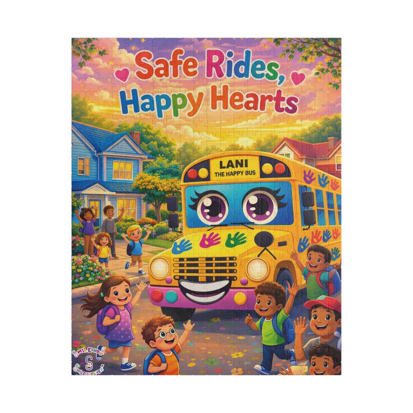 Lani™ Puzzle (110, 252, 520 & 1014-piece) – "Safe Rides, Happy Hearts" Graphic