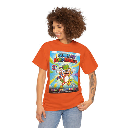 Potz™ Unisex Heavy Cotton™ Tee – "I Guide My ADHD Energy!" Graphic Tee | Smile Universe Collection