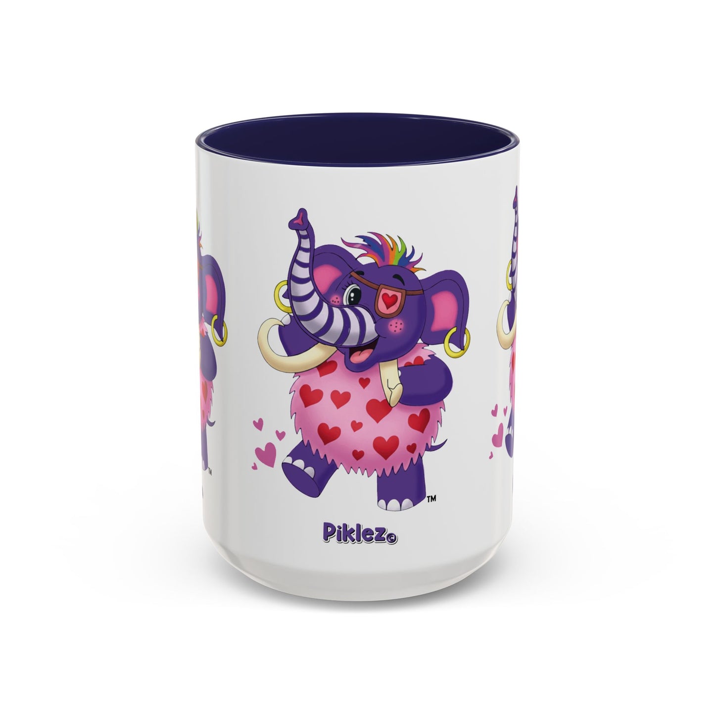 Piklez™ Accent Coffee Mug (11oz & 15oz) – "Full of Love!" Graphic | Smile Universe Collection